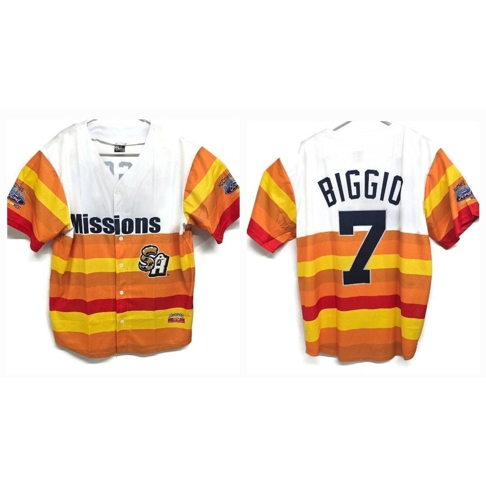 San Antonio Missions Craig Biggio #7 Baseball Jersey 2024 Giveaway Large